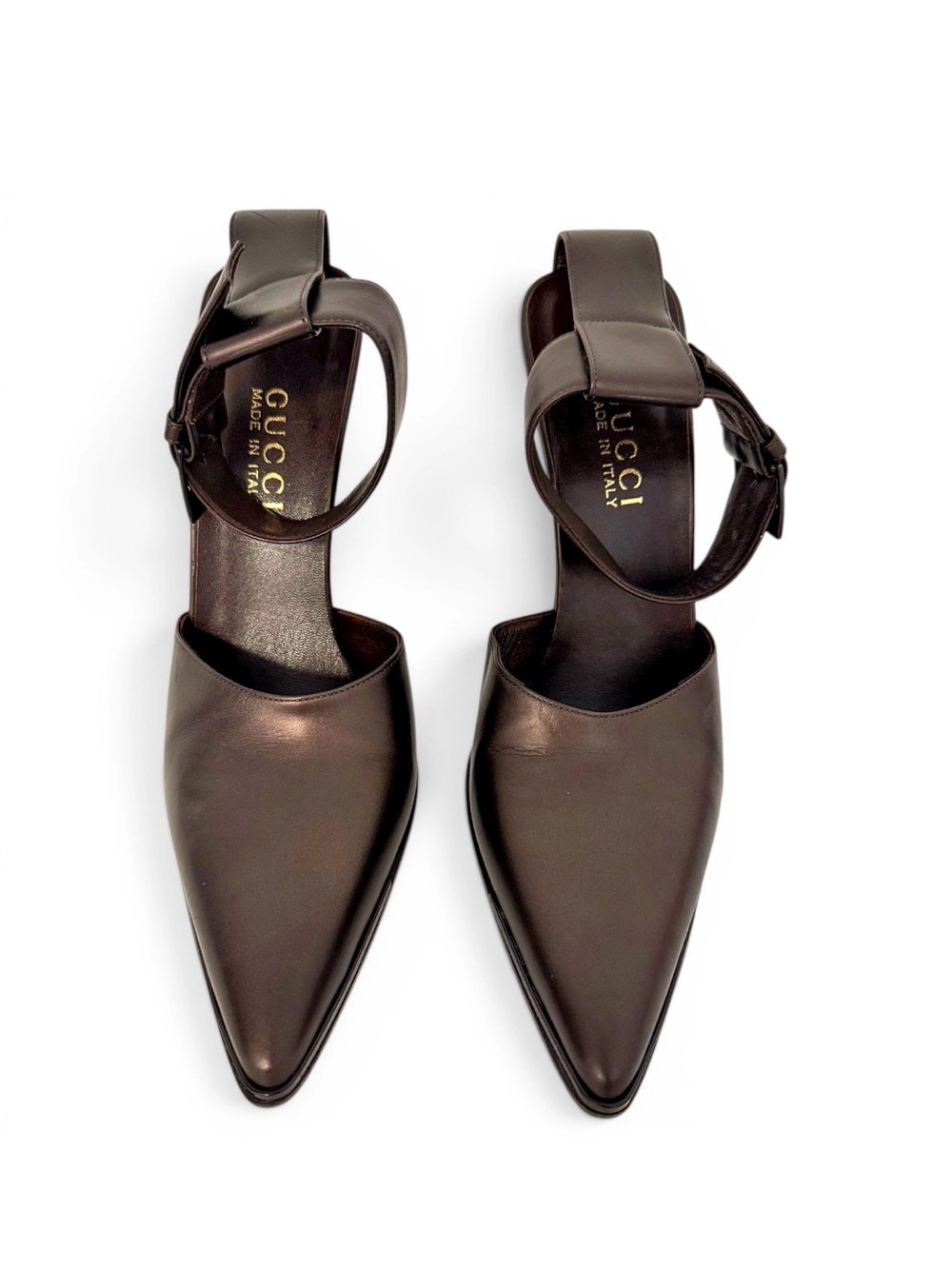 Gucci Tom Ford Archival FW 1997 Vintage Pointed Toe Ankle Strap Heels Size 8.5B